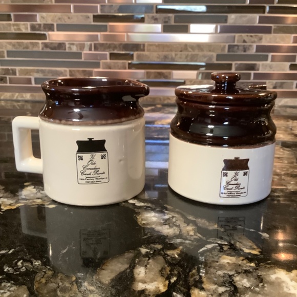 Collectible 1970s ABENAKIS BEAUCEWARE. Cream & Sugar. Canadian Pottery. - Picture 2 of 9